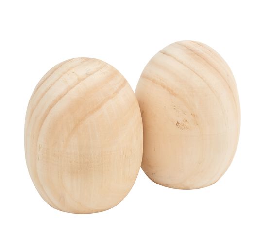 VBS Wooden egg, 8 cm