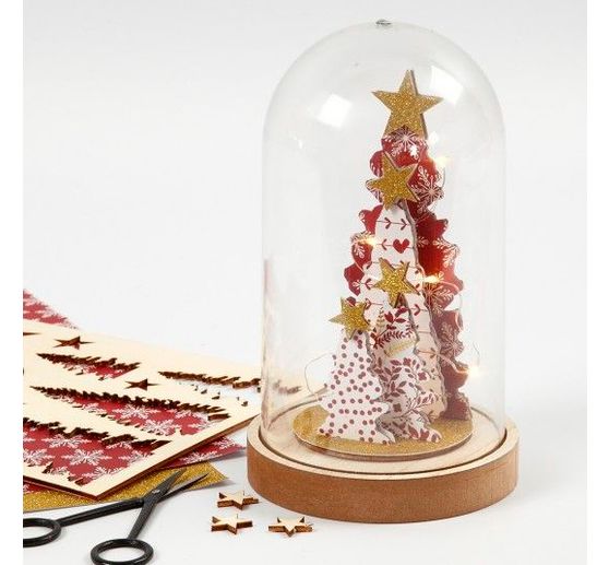 Cloche en plastique sur socle, éclairable