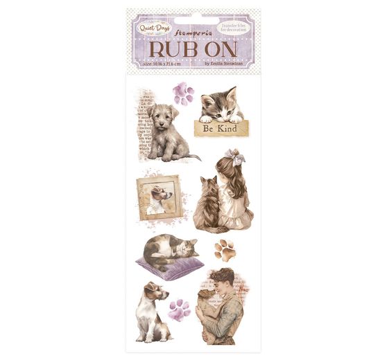 Feuille de décalcomanies Rub On « Quiet Days »