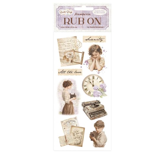 Feuille de décalcomanies Rub On « Quiet Days »