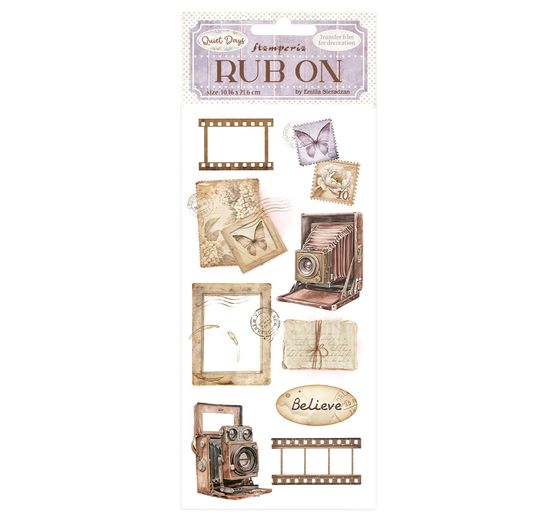 Feuille de décalcomanies Rub On « Quiet Days »