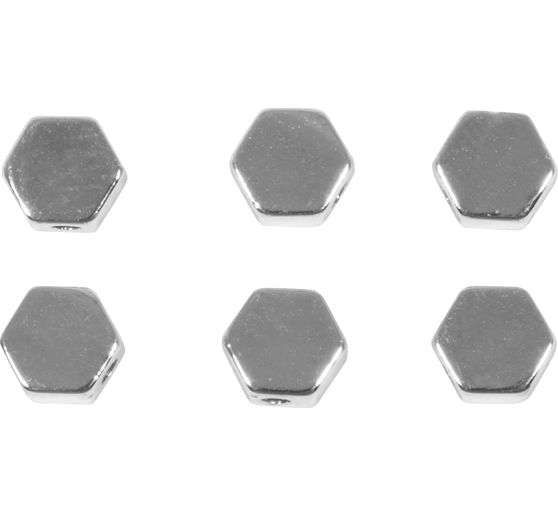 Perles en m&eacute;tal &laquo; Hexagon &raquo;