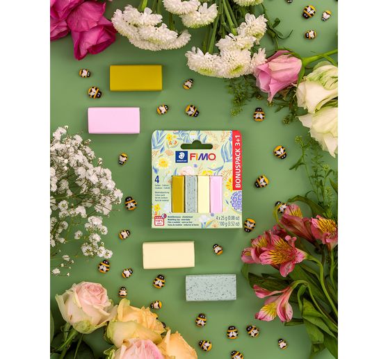 Assortiment FIMO soft « Pastell and Botanical », 4 couleurs