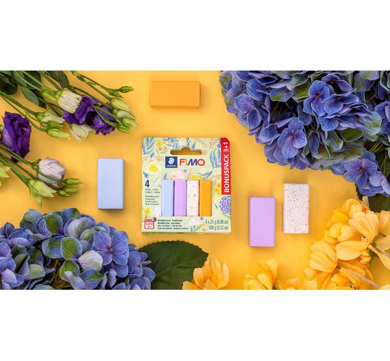 Assortiment FIMO soft « Pastell and Botanical », 4 couleurs