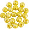 Perles toupies en verre ronde, 6 mm Jaune intense AB