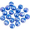 Perles toupies en verre ronde, 6 mm Bleu intense AB
