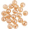Perles toupies en verre ronde, 6 mm Brun clair AB