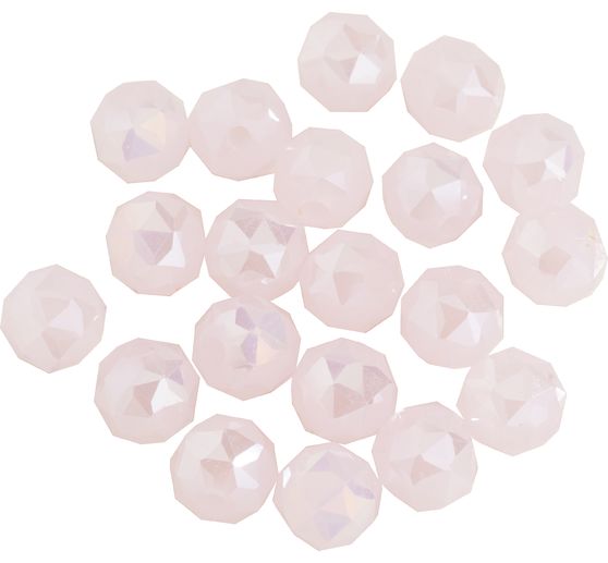 Perles toupies en verre ronde, 6 mm