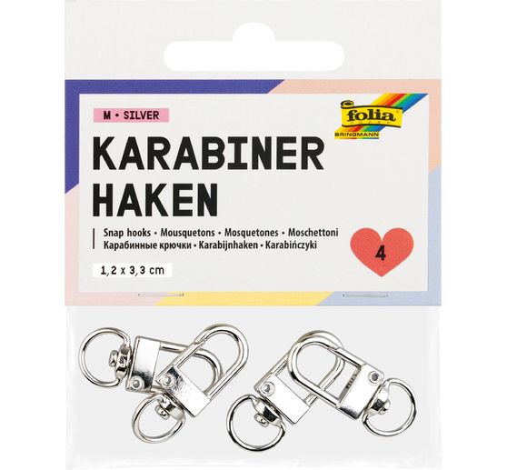 Karabinerhaken, 4 St&uuml;ck