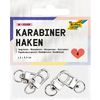 Karabinerhaken, 4 St&uuml;ck Silber