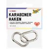 Karabinerhaken, 2 St&uuml;ck Silber