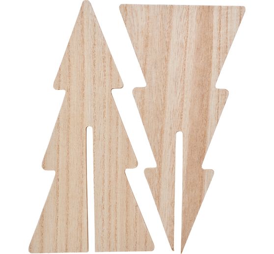 D&eacute;coration &agrave; embo&icirc;ter en bois VBS &laquo; Silhouette sapin &raquo;