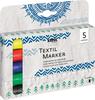 KREUL Textil Marker medium, 5er-Set