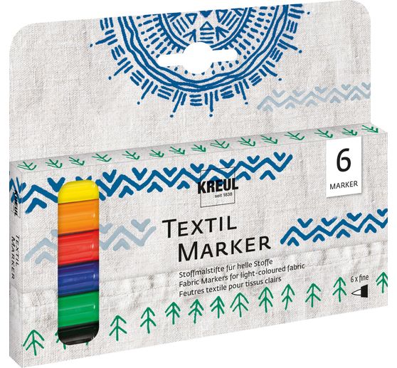 KREUL Textile Marker fine, set of 6