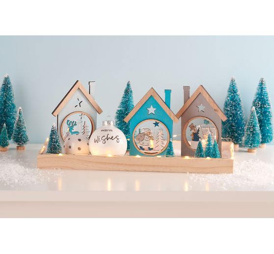 VBS Miniatur Tannenbaum, 16er-Set, beschneit