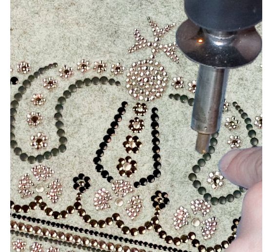 Set complet applicateur strass, avec 12 embouts