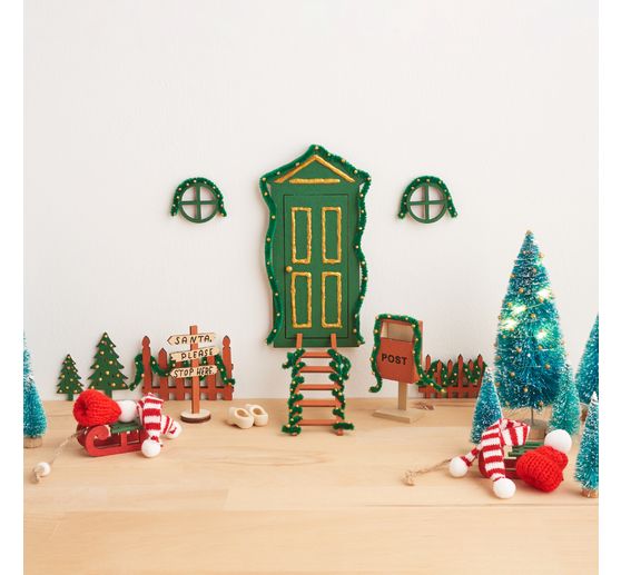 VBS Miniatur Tannenbaum, 16er-Set, beschneit