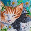Diamond Painting "Crystal Art Kit", 30 x 30 cm Sleepy Cats