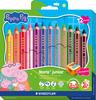 Crayons de couleur pour enfants Noris junior &laquo; Peppa Pig &raquo;, + 1 taille‑crayon
