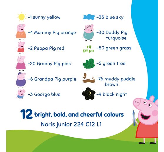 Noris junior Wachsmalkreiden "Peppa Pig"