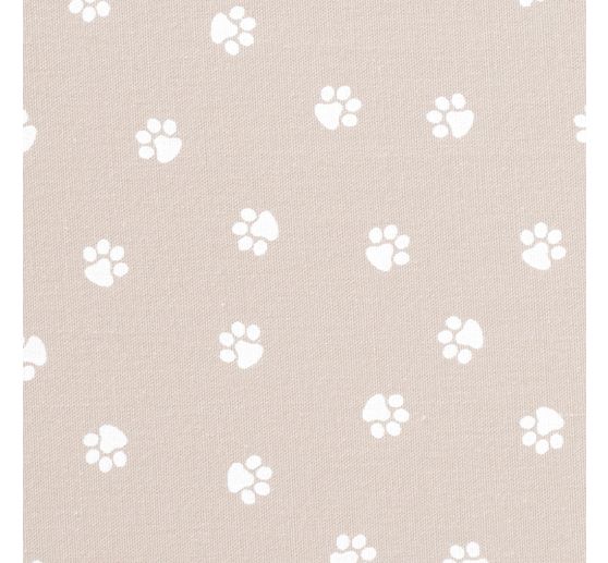 Cotton poplin fabric "Paws"