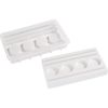 Moule en silicone VBS &laquo; Bougeoir pour bougie chauffe-plat - Rectangulaire &raquo; &agrave; bord embo&icirc;table 4 bougies chauffe-plat
