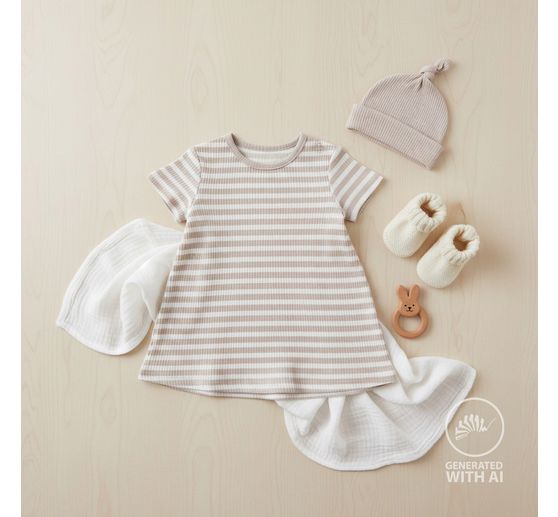 Tissu jersey c&ocirc;tel&eacute; au m&egrave;tre &laquo; Rayures &raquo;