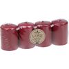 Pillar candles "Nature", pack of 4 Bordeaux
