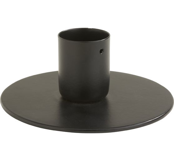 Bougeoir en m&eacute;tal pour bougie chandelle, noir