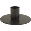 Bougeoir en m&eacute;tal pour bougie chandelle, noir Plat