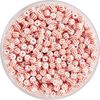 Perles rocailles, ray&eacute;es, 2,6 mm Rouge-Blanc