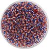 Perles rocailles, cristal, 2,6 mm Rouge/Bleu