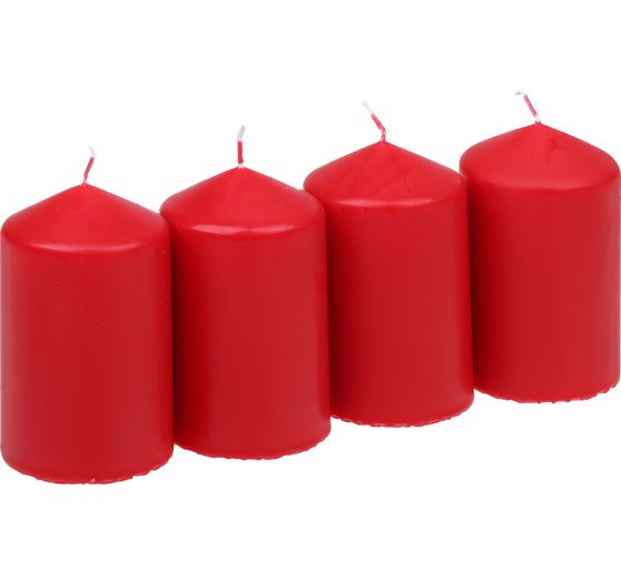 Stumpenkerzen, 4er-Pack