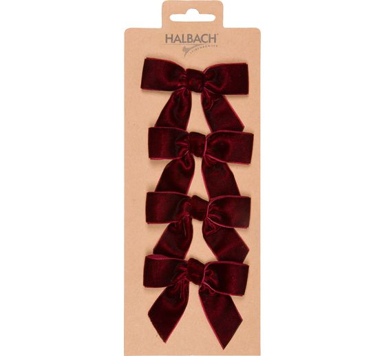 Decorative bows "Velvet", 4 pieces