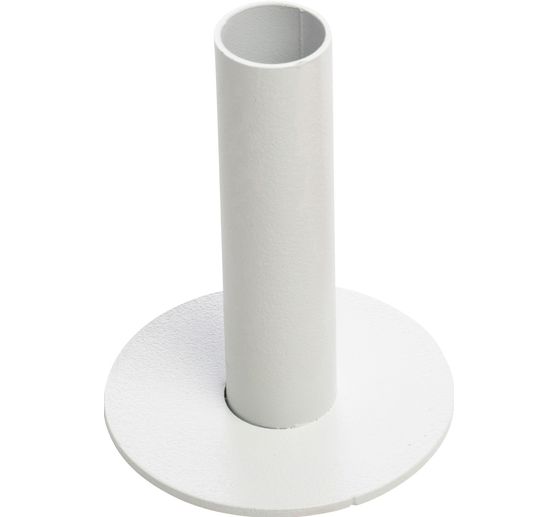 Metall-Stabkerzenhalter, Wei&szlig;