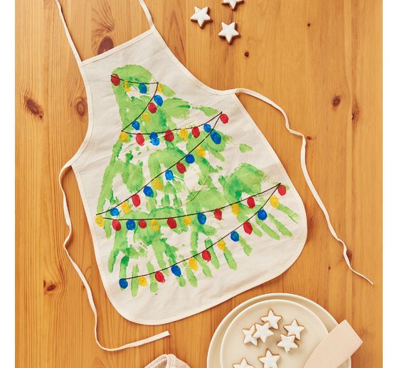 Tablier pour enfant VBS, 50 x 40 cm, coton blanc naturel