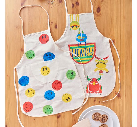 Tablier pour enfant VBS, 50 x 40 cm, coton blanc naturel