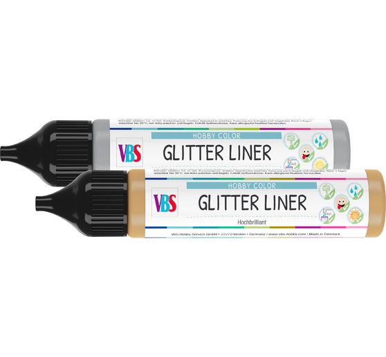 Set Glitter Liner VBS, Or et Argent