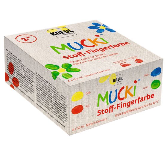 MUCKI Stoff-Fingerfarbe, 4er-Set