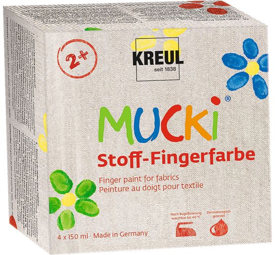 MUCKI fabric-Finger paint, Set of 4
