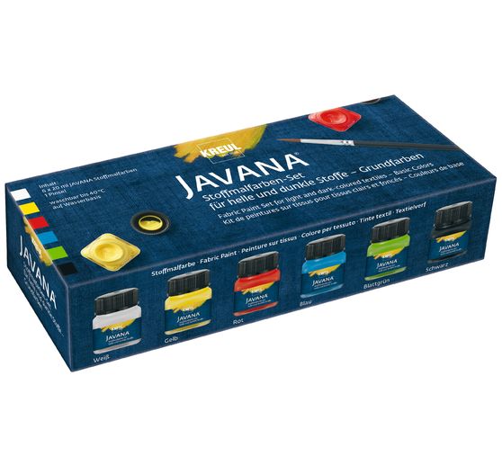 KREUL Javana Fabric paint set "Basic Colors"