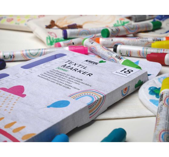 Feutres textiles medium KREUL « Junior », set de 18 