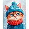 Kit Diamond Painting, 40 x 50 cm Chat grincheux
