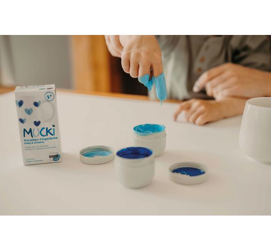 MUCKI porcelain finger paint set, 2 x 50 ml