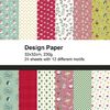 Design paper block, 32 x 32 cm, 24 sheets Christmas time