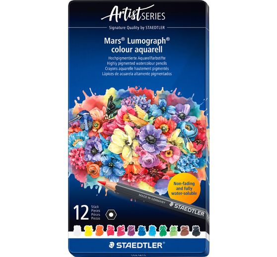 Crayons aquarellables STAEDTLER &laquo; Mars Lumograph &raquo; colour aquarell