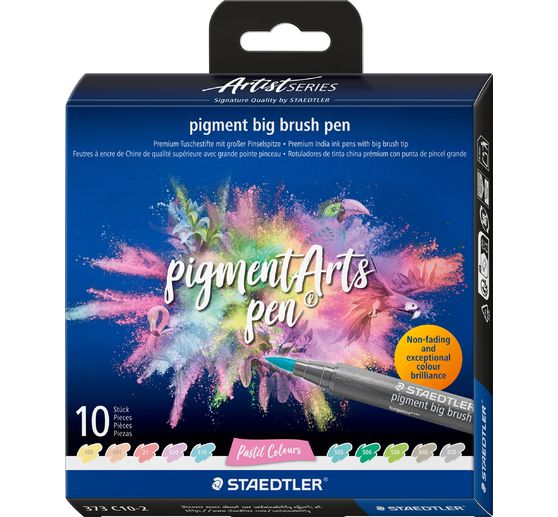 STAEDTLER Pigment big brush pen "Pigment Arts", 10 Farben