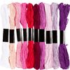 Stickgarn Sortiment, 1 mm, 10 Farben &agrave; 8 m Harmonie in Lila/Pink