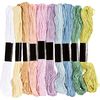 Stickgarn Sortiment, 1 mm, 10 Farben &agrave; 8 m Pastellfarben