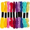 Stickgarn Sortiment, 1 mm, 10 Farben &agrave; 8 m